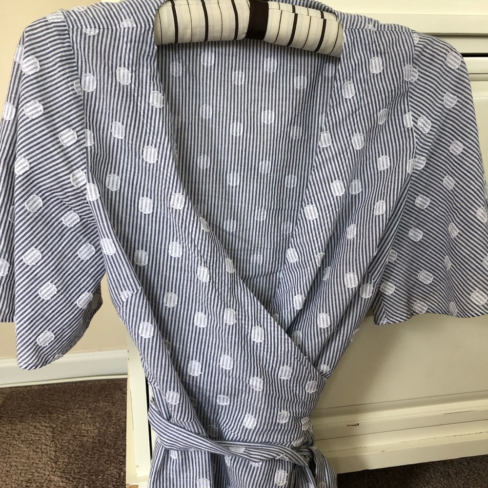 Loft wrap cotton blouse